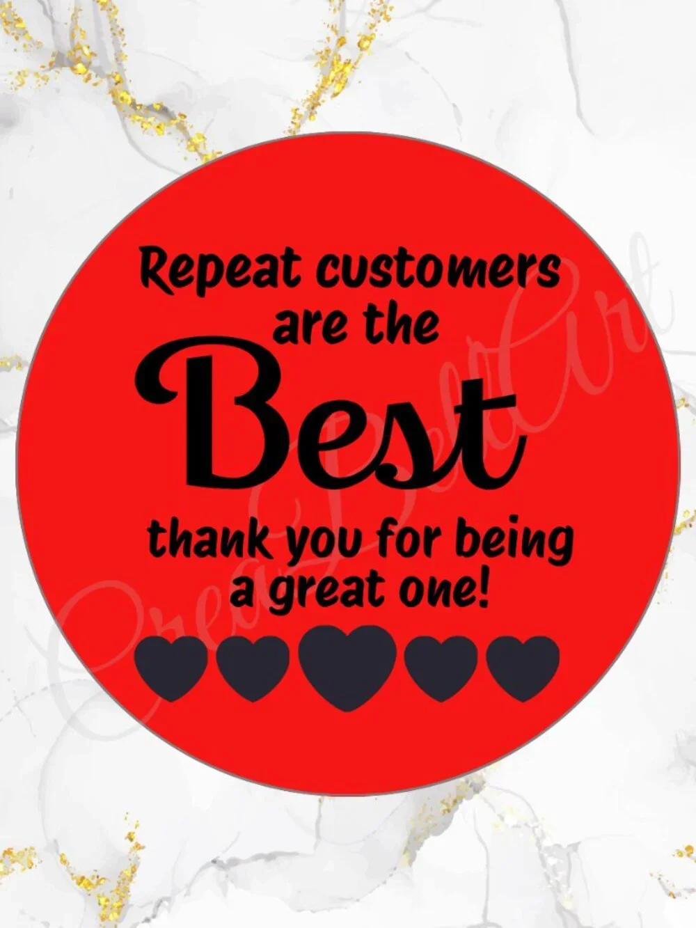 100 Thank you Stickers Thermal Stickers 2 inch